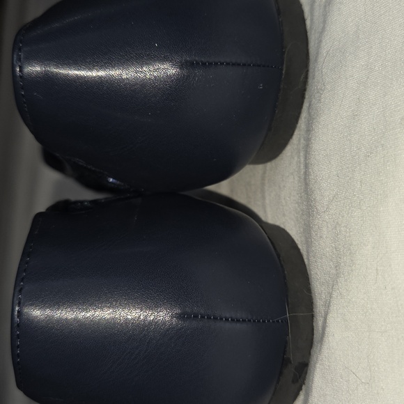 GreatOnU NAVY BLUE Flats Shoes With Flowers 8.5 39.5 New, Not Worn - Picture 6 of 12